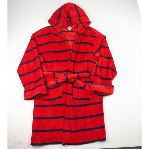 Gap Orange/Navy Stripe Fleece Robe - Picture 2 of 7